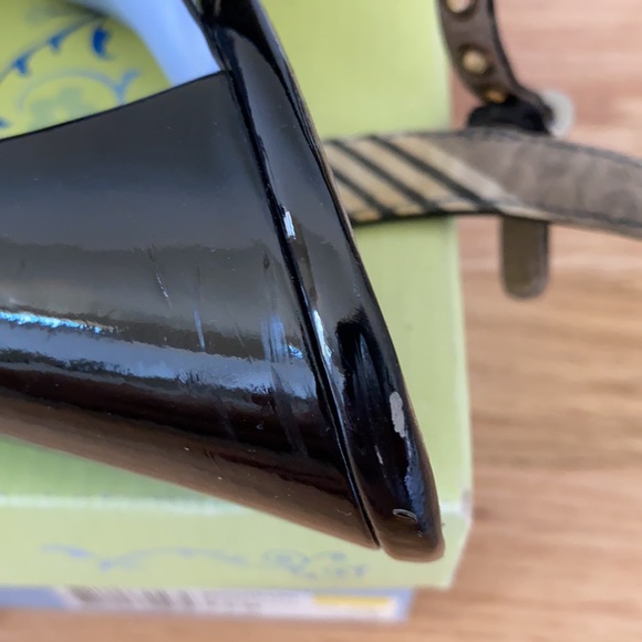 Bobbi Blu Madison black patent leather lace heels 50s 60s pinup Mary jane 8.5 - Picture 13 of 16